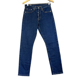 Levis Jeans Men 27x28 Blue 501S Skinny Denim Button Fly Stretch 27" Inseam Big E